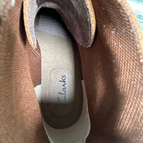Clarks Boots Mens Size 12M Brown Leather Lace Up Ankle Comfort - Picture 5 of 11